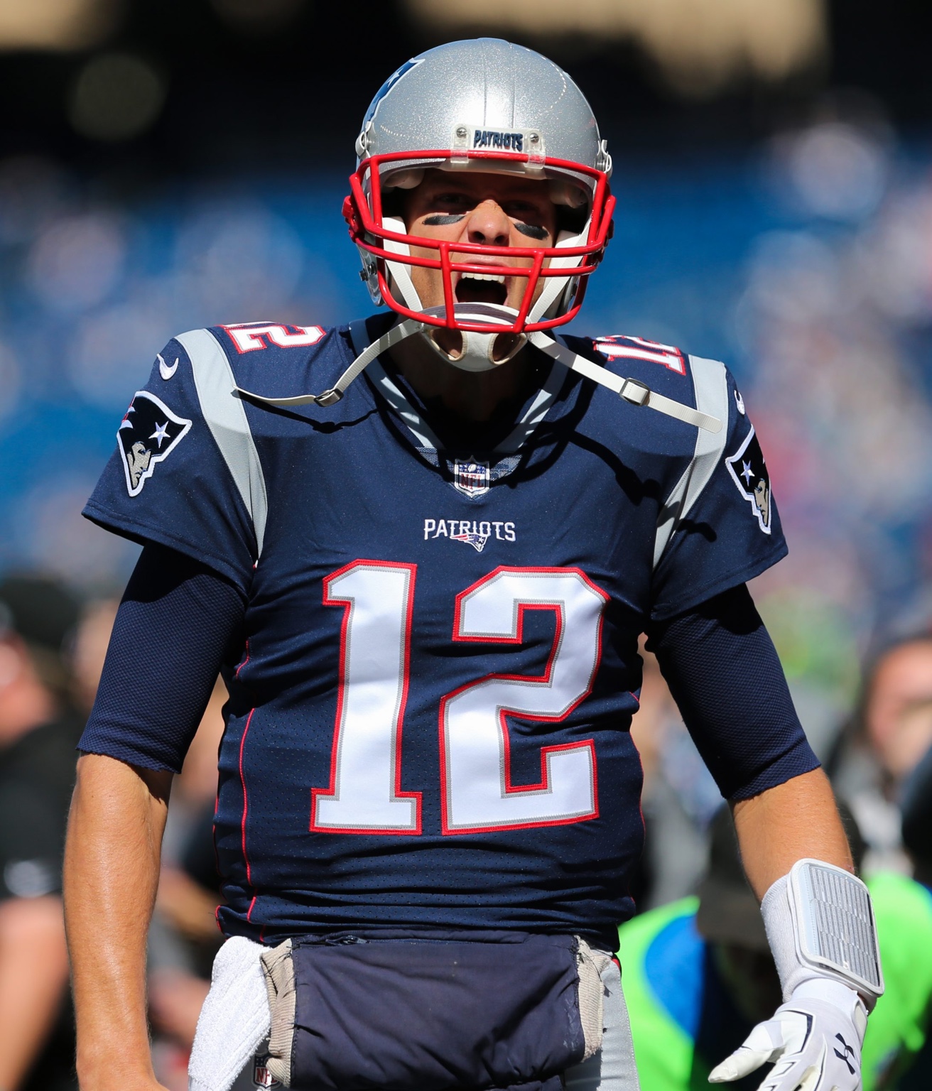 American football athlete during a game